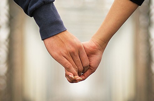Holding hands
